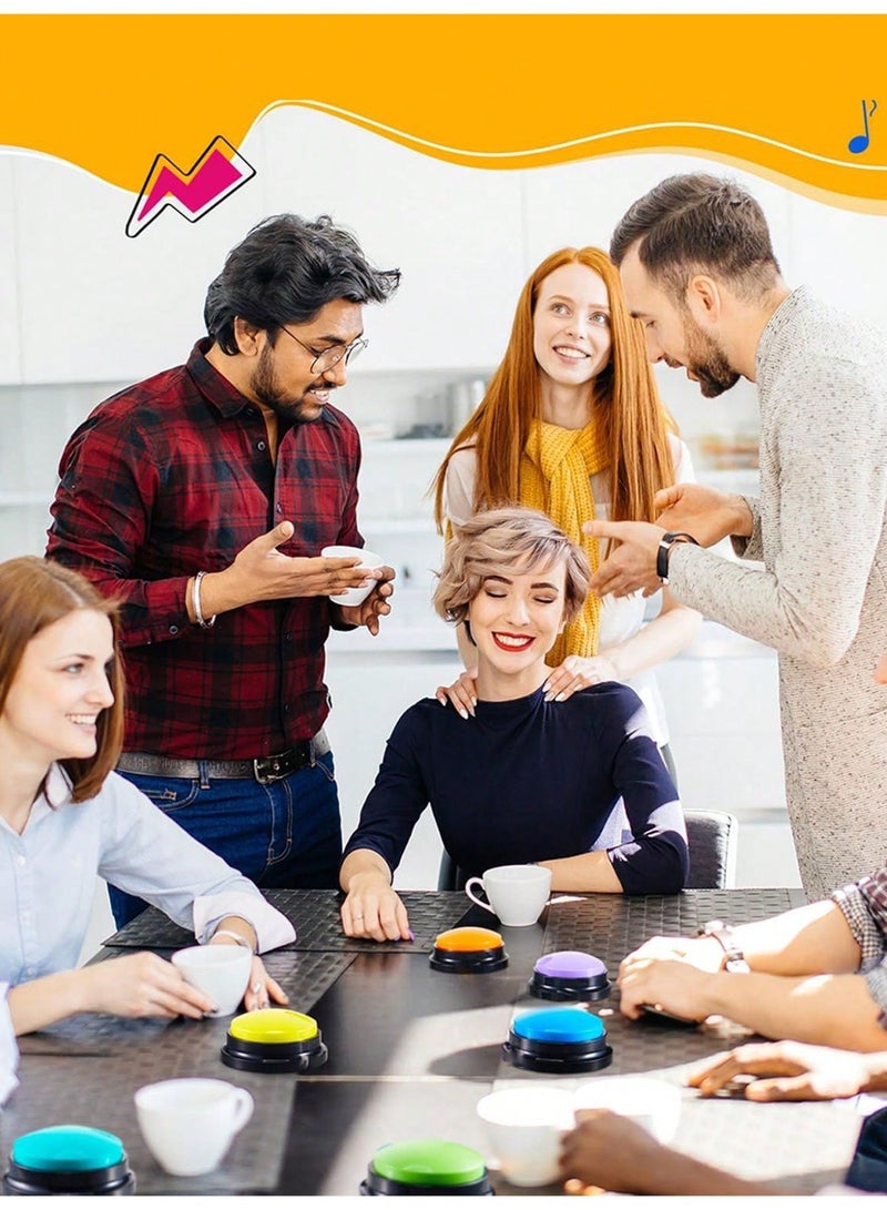 4 Pack Answer Buzzers for Classroom Games, Pet Training & Family Fun – Loud Built-in Sound, Multiple Colors – Interactive Learning Tool for Kids & Teachers - Image 5